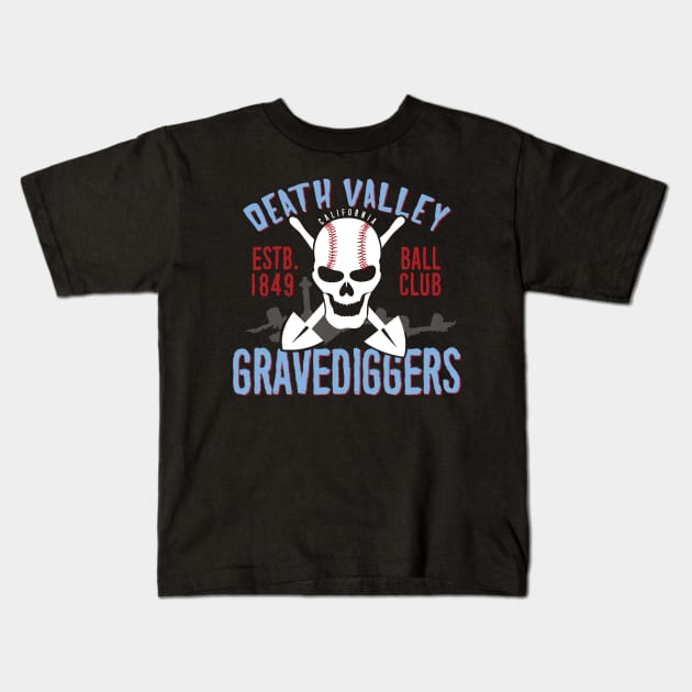 Death Valley Gravediggers Kids T-Shirt by MindsparkCreative